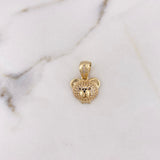 Dije Rostro Oso 2.9gr / 2.1cm / Circones Blancos Cafes Oro Amarillo 18K $