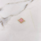 Herraje Trebol 0.8gr / 1.8cm / Rosado Oro Amarillo 18K $
