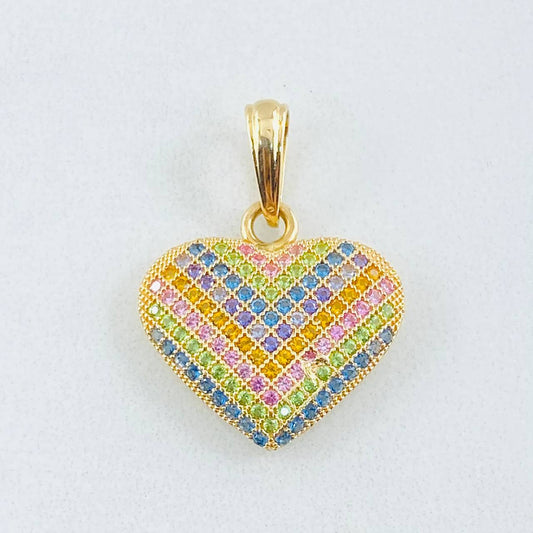 Dije Corazon Tupido 2.1gr / 2.3cm / Oro Amarillo 18K