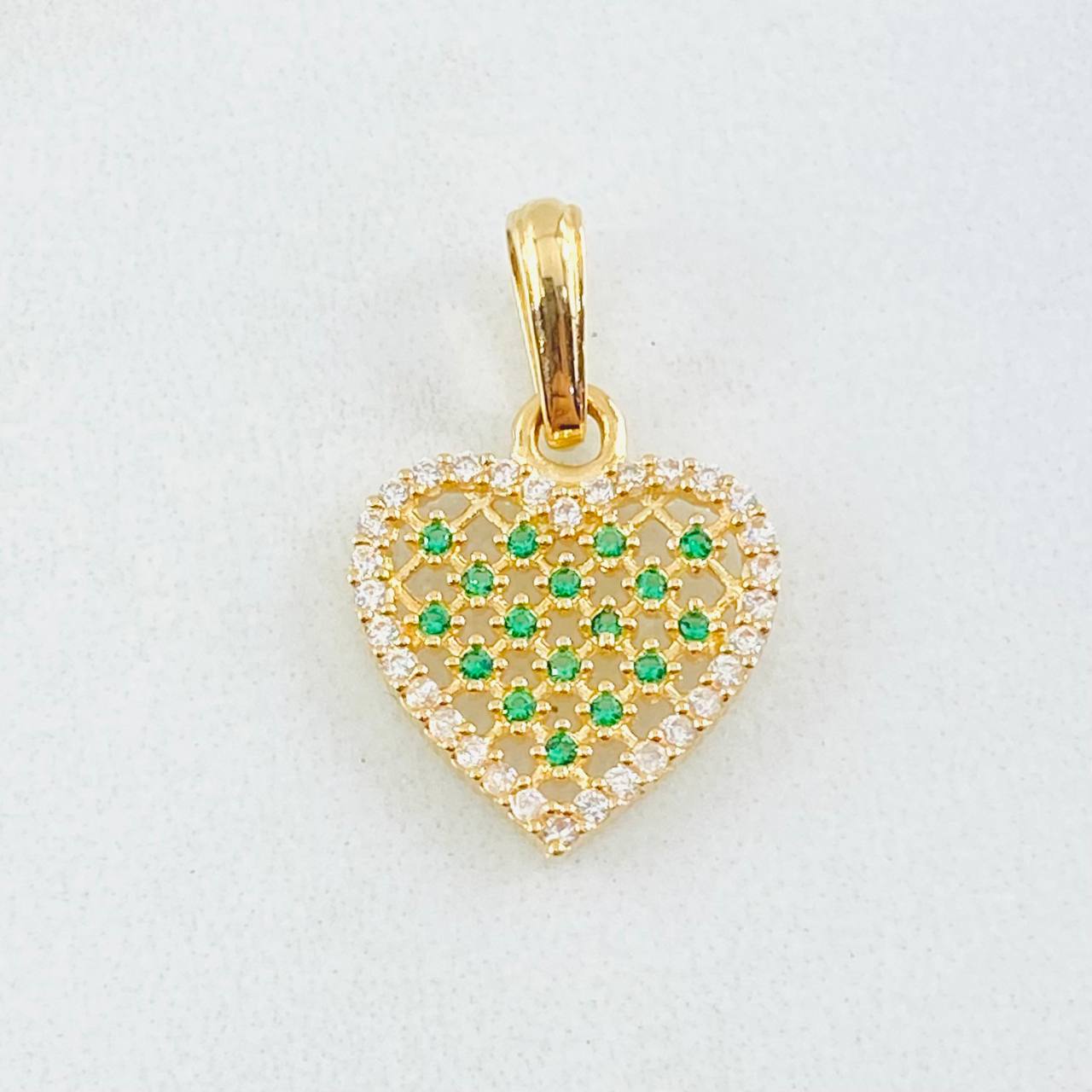 Dije Corazon Tupido 1.5gr / 2.1cm / Oro Amarillo 18K