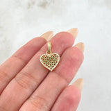 Dije Corazon Tupido 1.5gr / 2.1cm / Oro Amarillo 18K