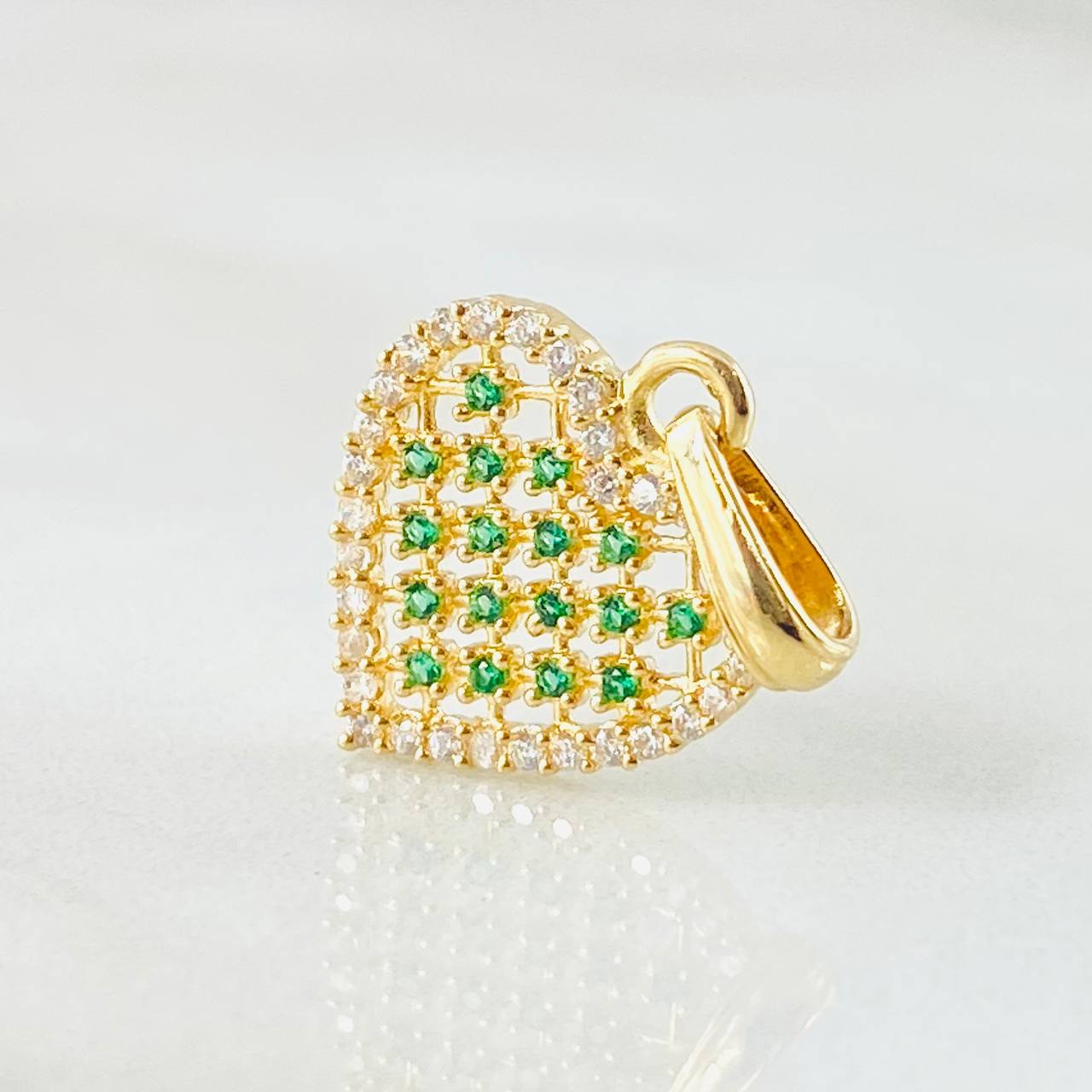 Dije Corazon Tupido 1.5gr / 2.1cm / Oro Amarillo 18K