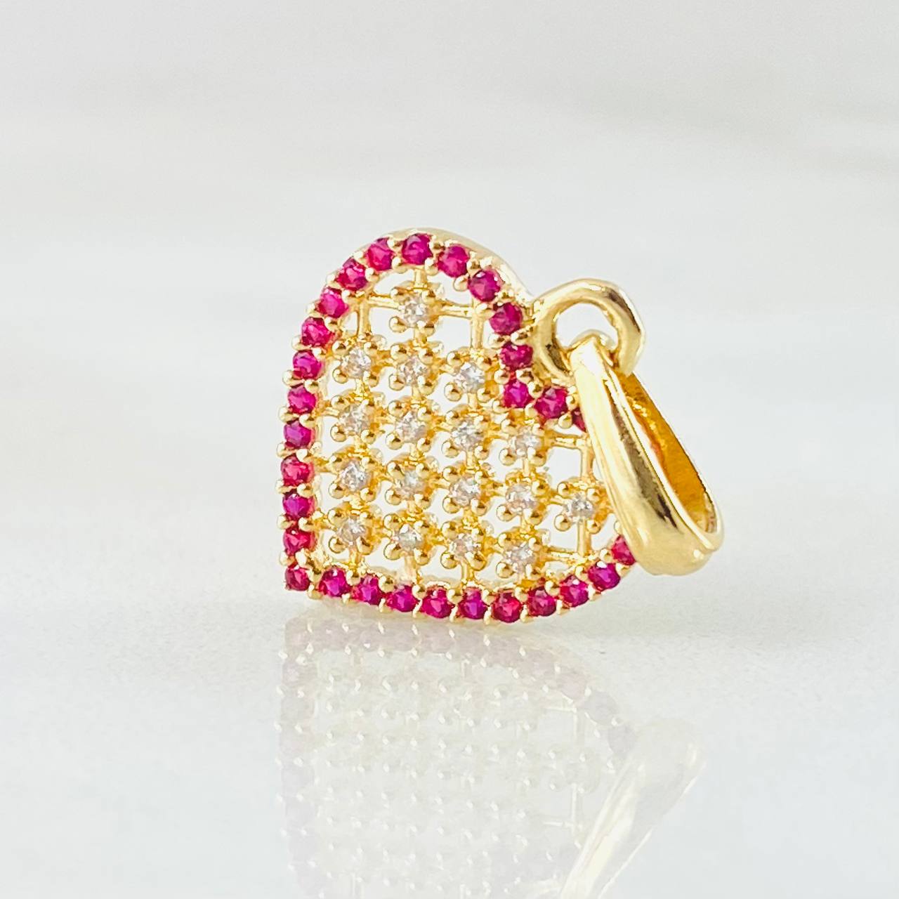 Dije Corazon Tupido 1.45gr / 2.1cm / Oro Amarillo 18K