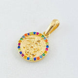 Dije Circulo San Miguel Arcangel 1.6gr / 2cm / Oro Amarillo 18K