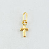 Dije Cruz Lisa 0.3gr / 1.5cm / Oro Amarillo 18K