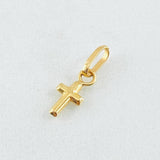 Dije Cruz Lisa 0.3gr / 1.5cm / Oro Amarillo 18K