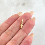 Dije Cruz Lisa 0.3gr / 1.5cm / Oro Amarillo 18K