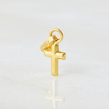 Dije Cruz Lisa 0.3gr / 1.5cm / Oro Amarillo 18K
