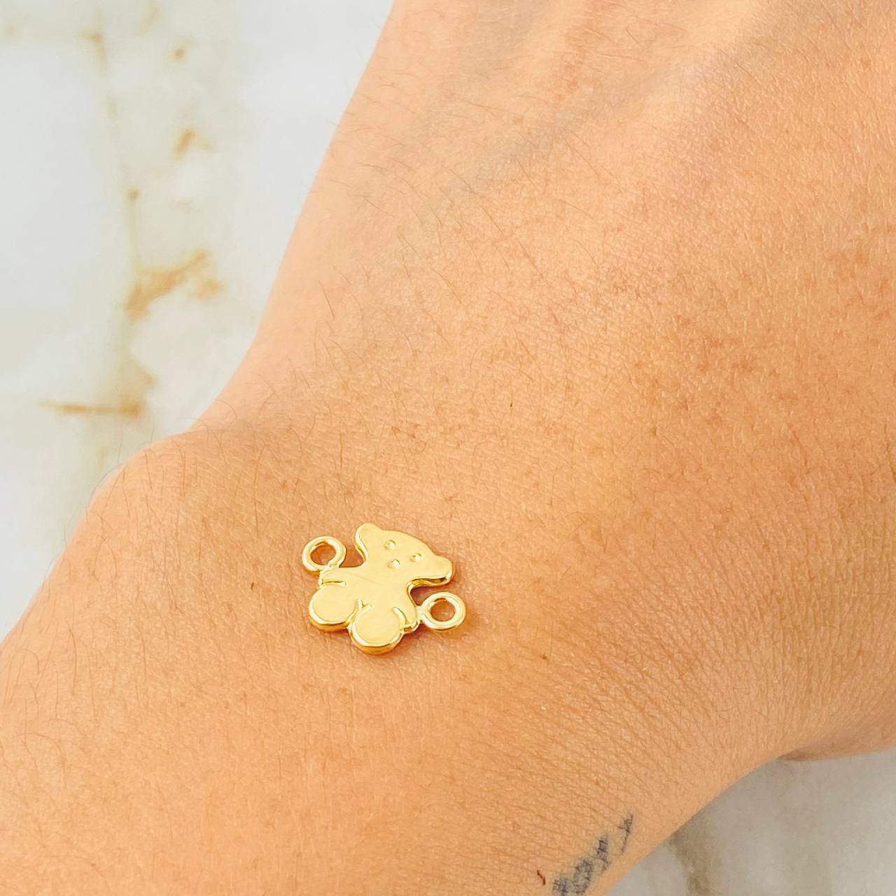 Herraje Oso 0.5gr / 1.3cm / Oro Amarillo 18K