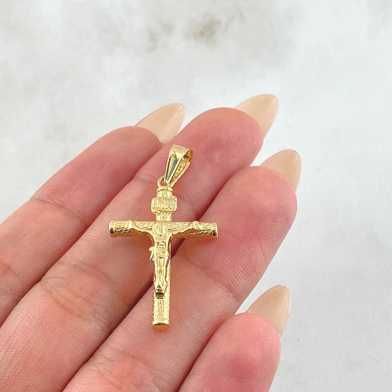 Dije Cruz Cristo 1.25gr / 3.5cm / Oro Amarillo 18K