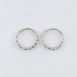 Candongas Aro Rayado 0.45gr / 1cm / Oro Blanco 18K