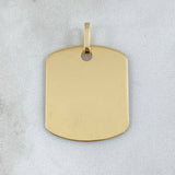 Dije Placa 2.95gr / 3.1cm / Oro 18K