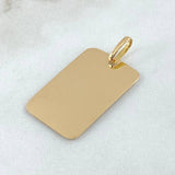 Dije Placa 2.35gr / 3.7cm / Oro 18K *