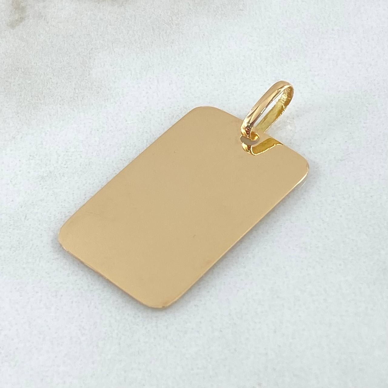 Dije Placa 2.55gr / 3.2cm / Oro 18K