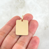 Dije Placa 2.35gr / 3.7cm / Oro 18K *