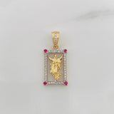Dije Jesús Resucitado 2.15g / 2.5cm Dos Oros Amarillo Blanco 18K