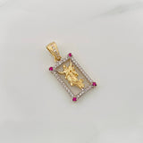 Dije Jesús Resucitado 2.15g / 2.5cm Dos Oros Amarillo Blanco 18K
