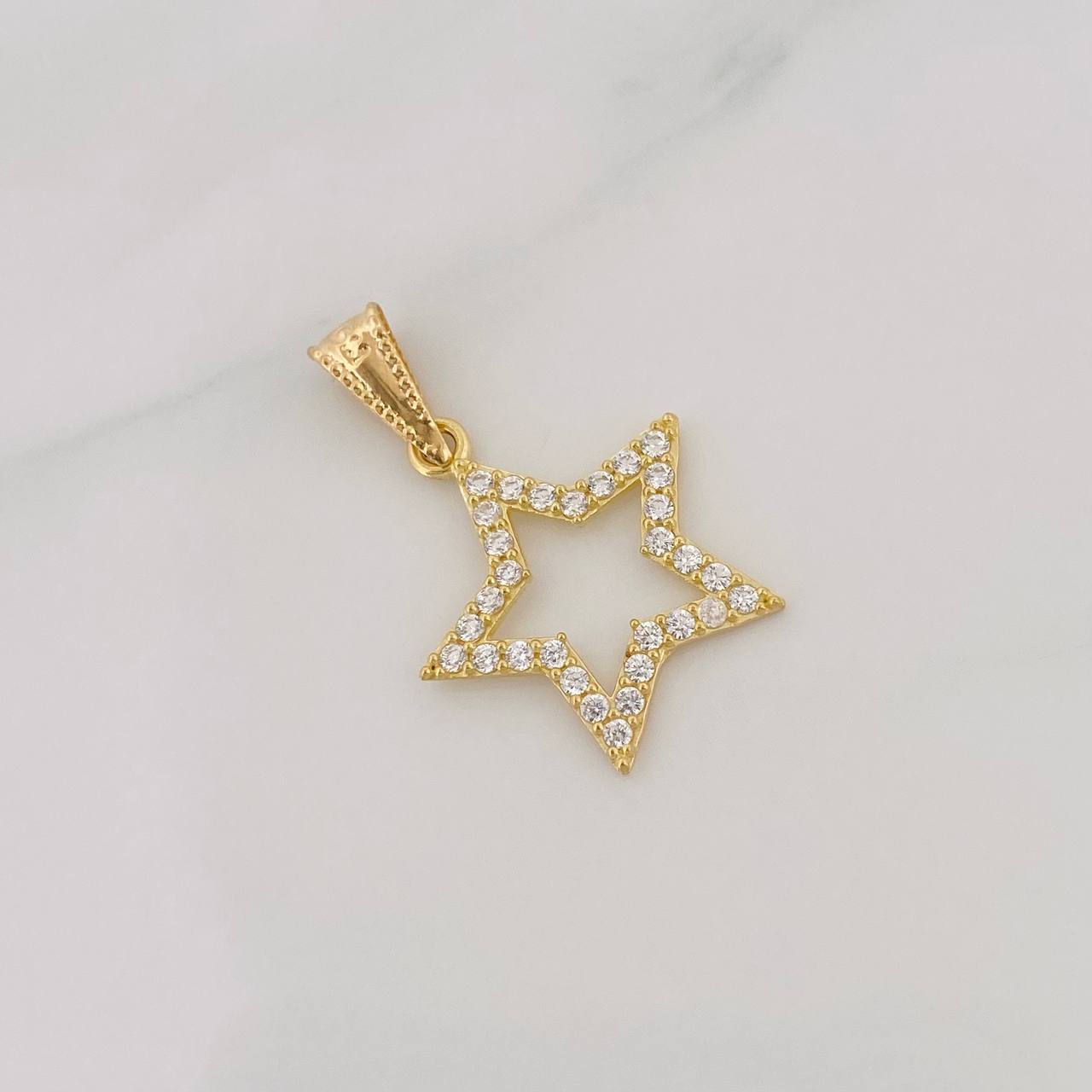 Dije Silueta Estrella 0.95g / 2.4cm Oro Amarillo 18K