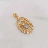 Dije Araña 2.95g / 3cm Dos Oros Amarillo Blanco 18K