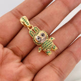 Dije Conejo Sonriente 6g / 3.5cm Dos Oros Negro Amarillo 18K