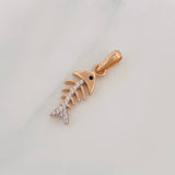 Dije Pez Espinas 1.85g / 2.5cm Dos Oros Blanco Rosa 18K