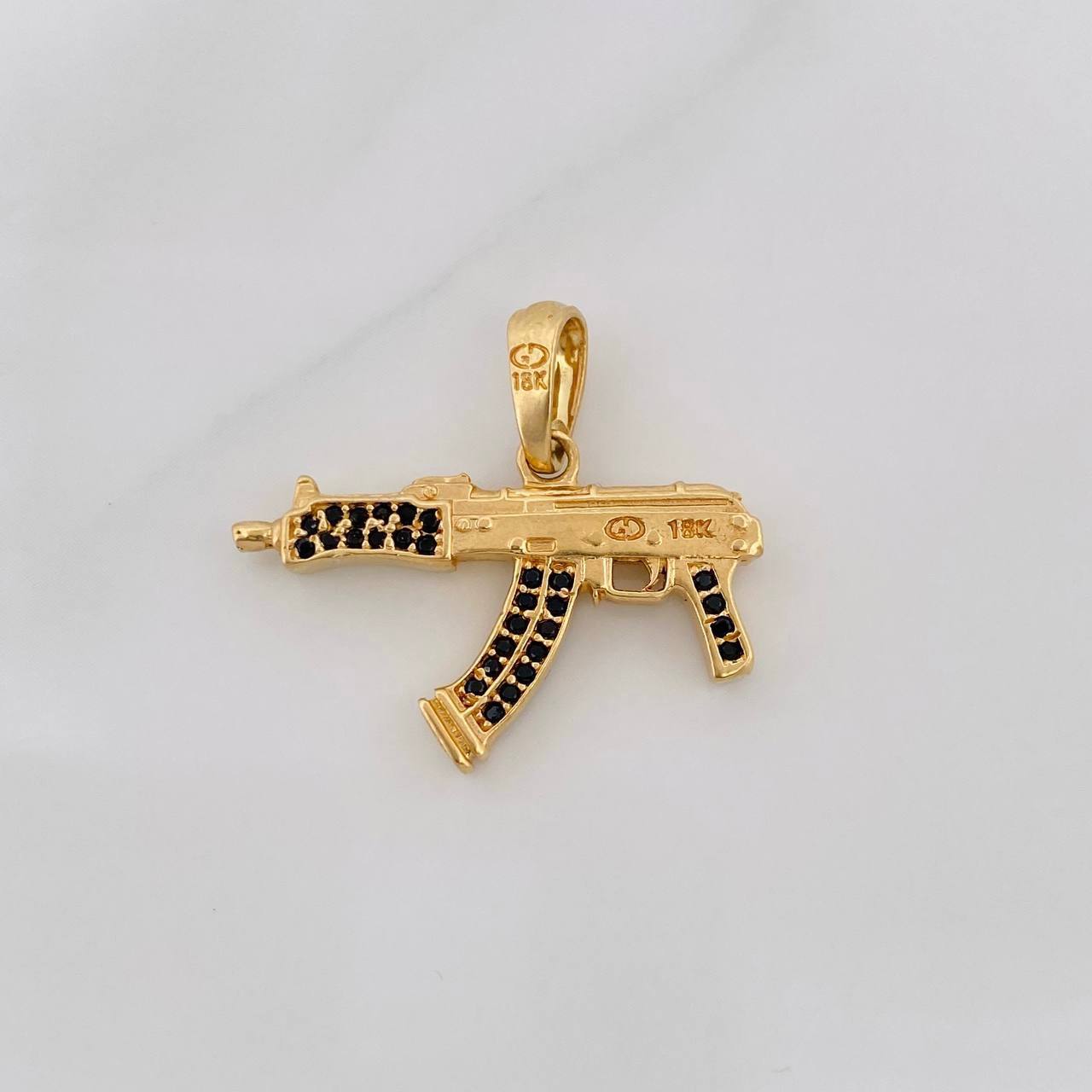 Dije Metralleta 4.1g / 3.4cm Oro Amarillo 18K