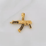 Dije Metralleta 4.1g / 3.4cm Oro Amarillo 18K