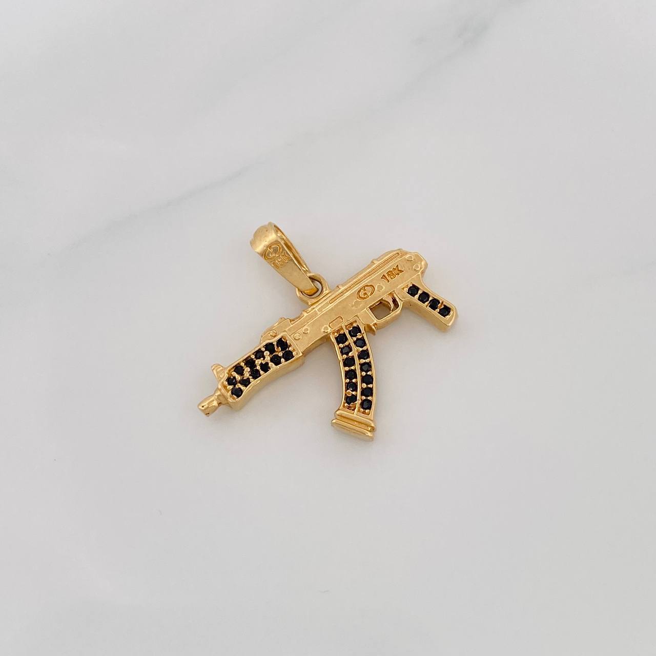Dije Metralleta 4.1g / 3.4cm Oro Amarillo 18K