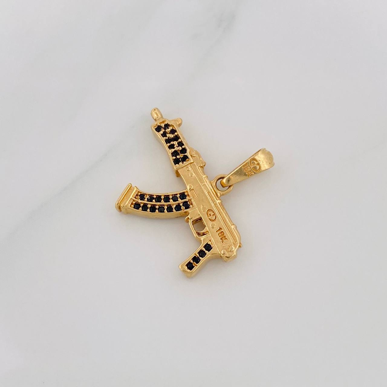 Dije Metralleta 4.1g / 3.4cm Oro Amarillo 18K