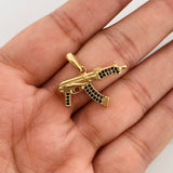 Dije Metralleta 4.1g / 3.4cm Oro Amarillo 18K