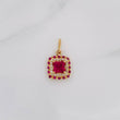 Dije Halo Cuadrado 2g / 2cm Oro Amarillo 18K