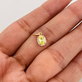 Dije Ovalo Halo 0.7g / 1.4cm Oro Amarillo 18K