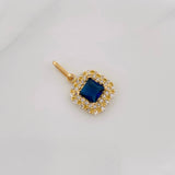 Dije Halo Cuadrado 1.85g / 2cm Oro Amarillo 18K