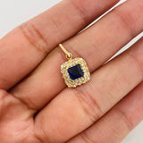 Dije Halo Cuadrado 1.85g / 2cm Oro Amarillo 18K