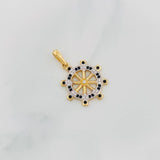 Dije Timón 2.45g / 2.7cm Dos Oros Blanco Amarillo 18K