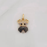 Dije Rostro Perro 1.35g / 2cm Tres Oros 18K