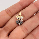 Dije Rostro Perro 1.35g / 2cm Tres Oros 18K