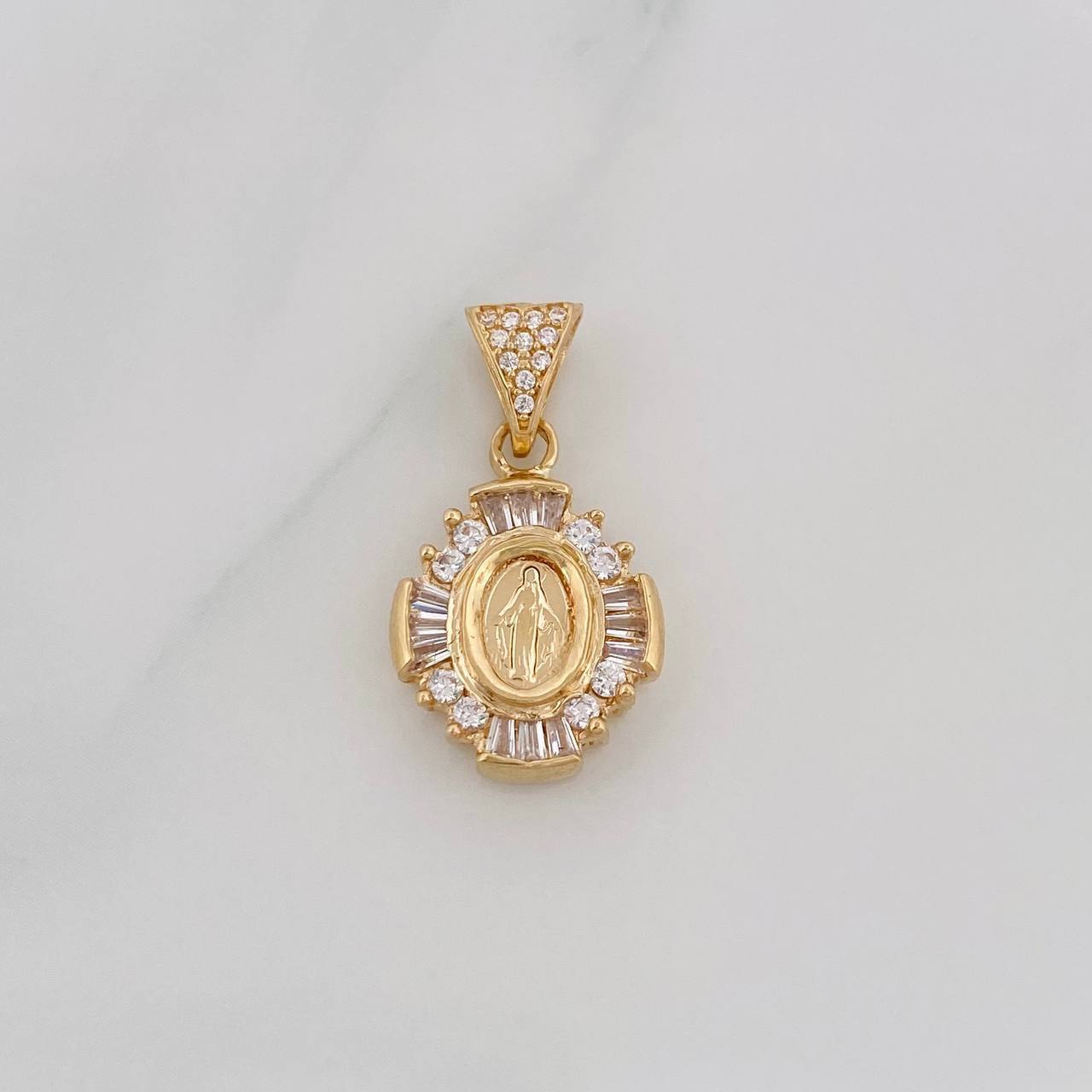 Dije Virgen Milagrosa 3.15g / 2.5cm Oro Amarillo 18K