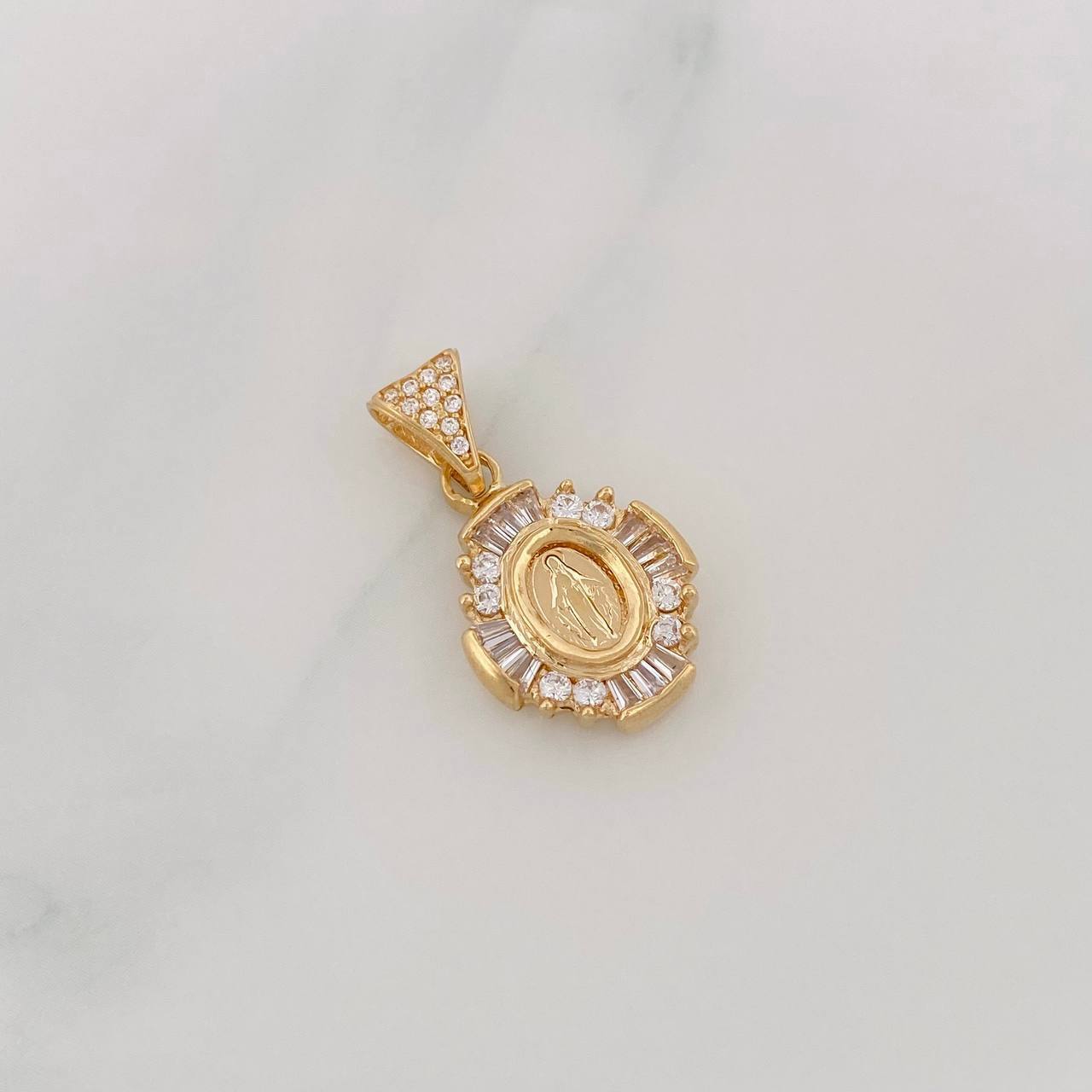 Dije Virgen Milagrosa 3.15g / 2.5cm Oro Amarillo 18K