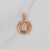 Dije Virgen del Carmen 4.5g / 3cm Dos Oros Blanco Rosa 18K