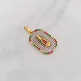Dije Virgen de Guadalupe 5.7g / 3.4cm Dos Oros Amarillo Blanco 18K