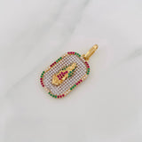 Dije Virgen de Guadalupe 5.7g / 3.4cm Dos Oros Amarillo Blanco 18K