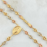 Rosario GC Virgen Milagrosa Cruz Cristo 9.25gr / 55cm / Oro 18K