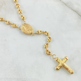 Rosario GC Virgen Milagrosa Cruz Cristo 10.25gr / 55cm / Oro 18K