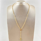 Rosario GC Virgen Milagrosa Cruz Cristo 10.25gr / 55cm / Oro 18K