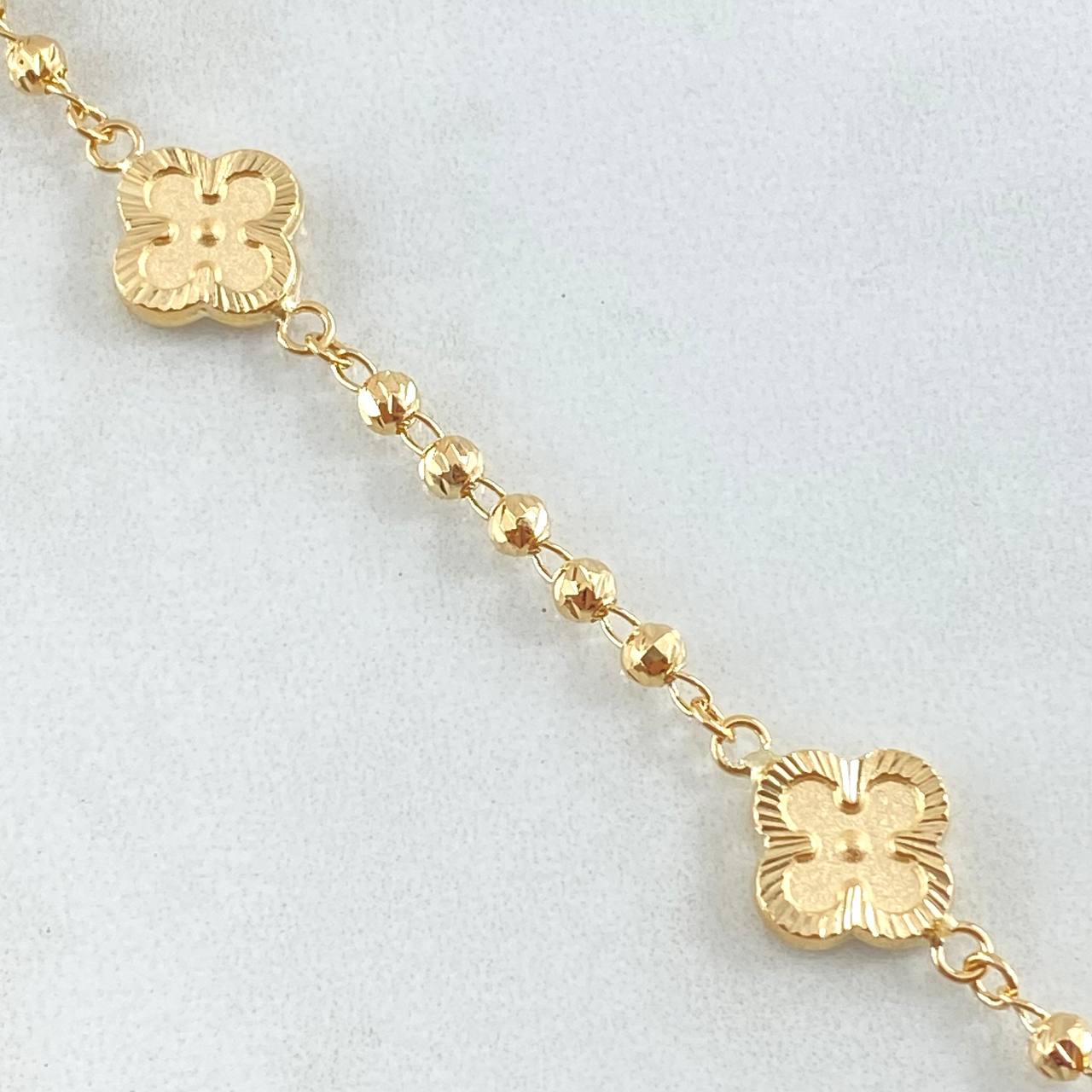 Pulso Militar Trebol 4.5gr / 18cm / Oro 18K ©