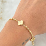 Pulso Militar Trebol 4.5gr / 18cm / Oro 18K ©