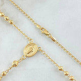 Rosario Virgen Milagrosa Cruz Lisa 7.6gr / 50cm / Oro 18K ©