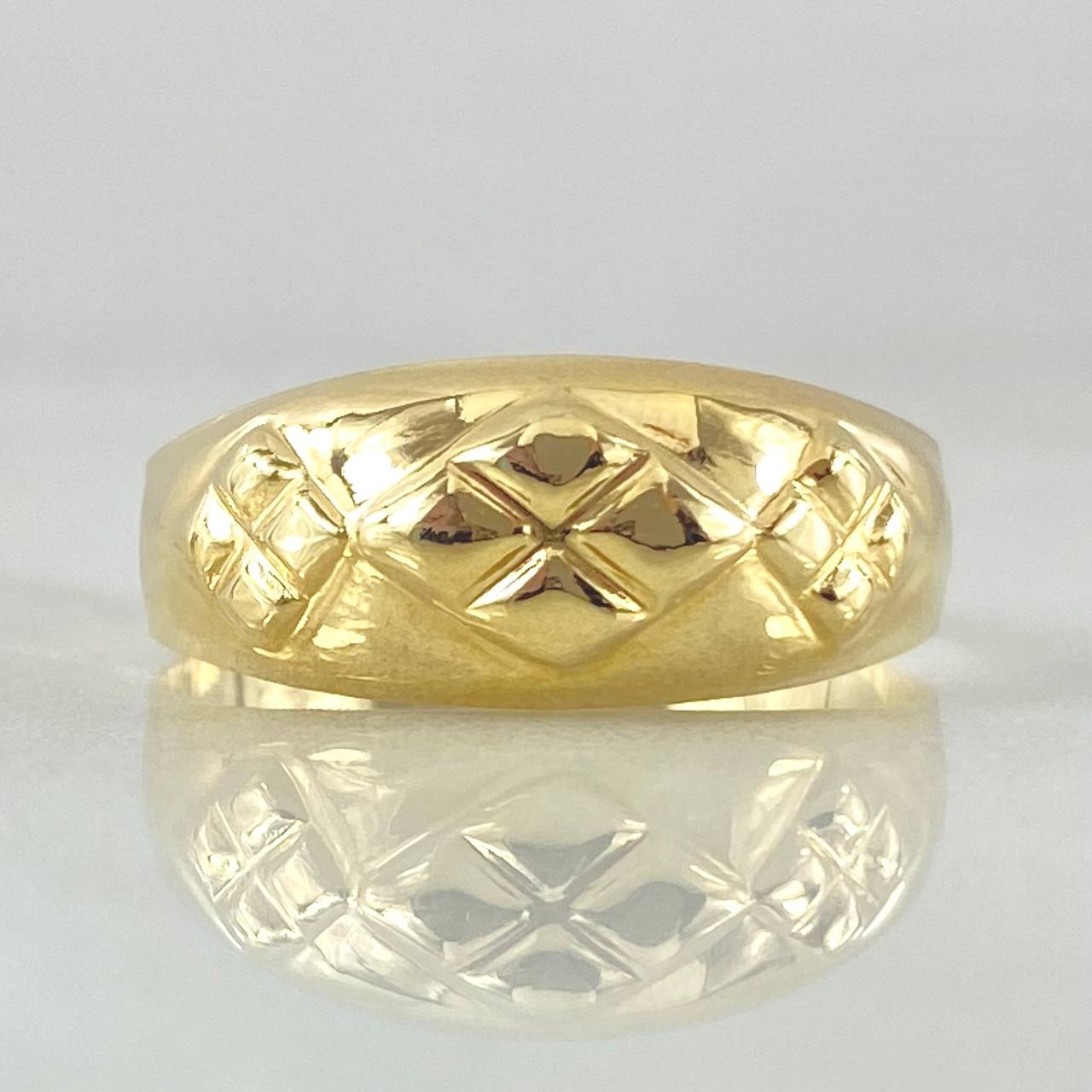 Anillo Rombos 1.1gr / T7 / Oro 18K -