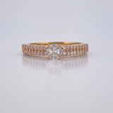 Anillo Solitario Puente 2.95gr / T7 1/4 / Oro 18K &